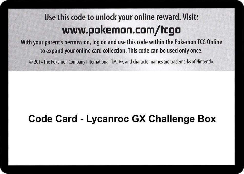 Code Card Lycanroc GX Challenge Box  (SM - Burning Shadows)  | Good Games Adelaide SA