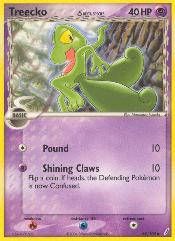 Treecko (68/100) (Delta Species) [EX: Crystal Guardians] | Good Games Adelaide SA