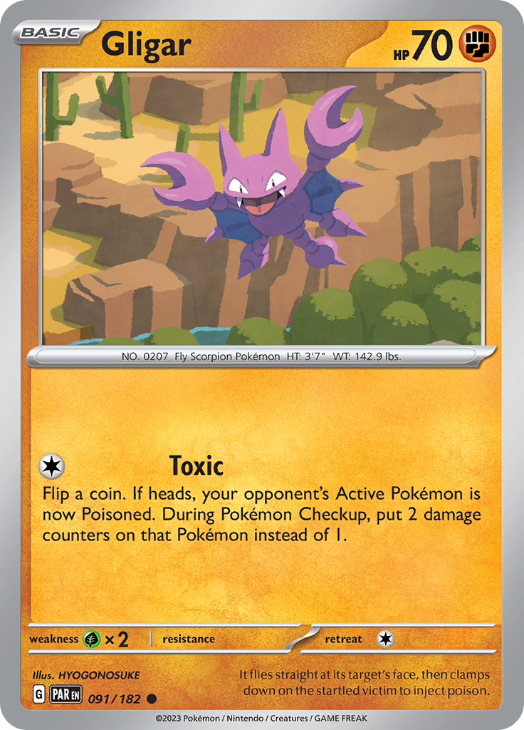 Gligar (091/182) [Scarlet & Violet: Paradox Rift] | Good Games Adelaide SA