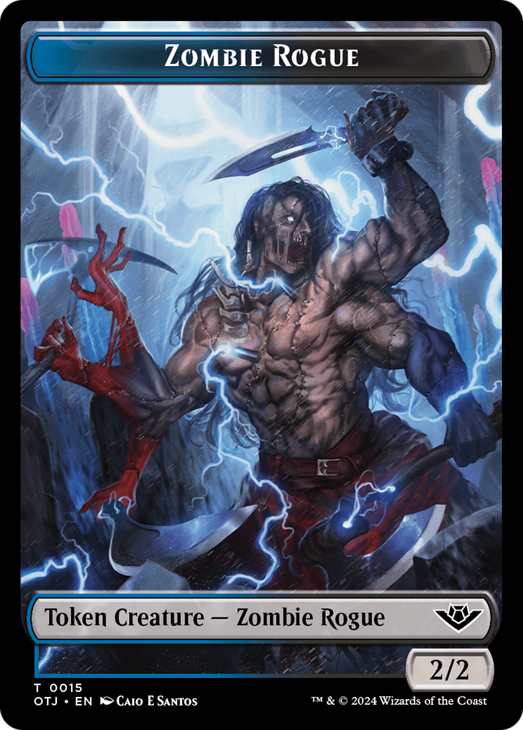 Zombie Rogue Token [Outlaws of Thunder Junction Tokens] | Good Games Adelaide SA