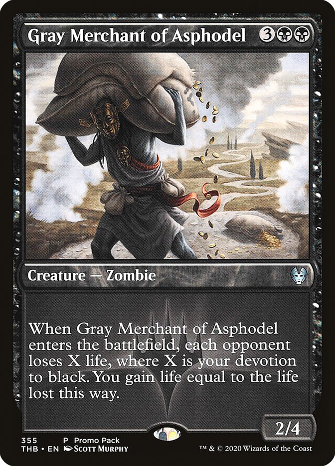 Gray Merchant of Asphodel (Promo Pack) [Theros Beyond Death Promos] | Good Games Adelaide SA