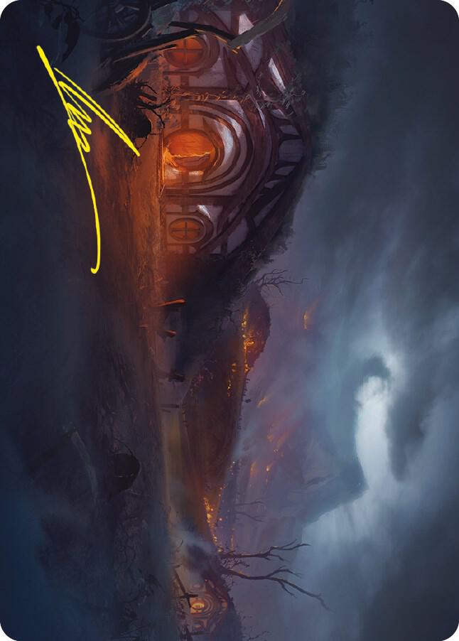 Field of Ruin Art Card Gold Stamped Signature 77 (Art Series: Universes Beyond: The Lord of the Rings: Tales of Middle-earth)  | Good Games Adelaide SA