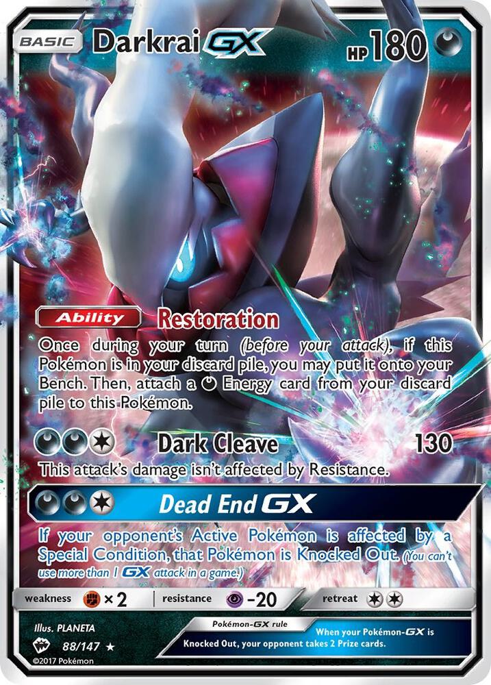 Darkrai GX 88/147 (SM - Burning Shadows)  - Holofoil | Good Games Adelaide SA