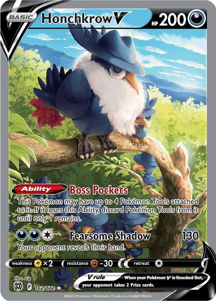Honchkrow V Alternate Full Art 162/172 (SWSH09: Brilliant Stars)  - Holofoil | Good Games Adelaide SA