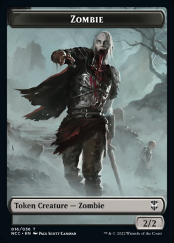 Zombie // Goat Double-sided Token [Streets of New Capenna Commander Tokens] | Good Games Adelaide SA