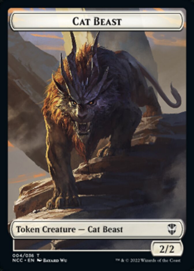 Soldier (09) // Cat Beast Double-sided Token [Streets of New Capenna Commander Tokens] | Good Games Adelaide SA