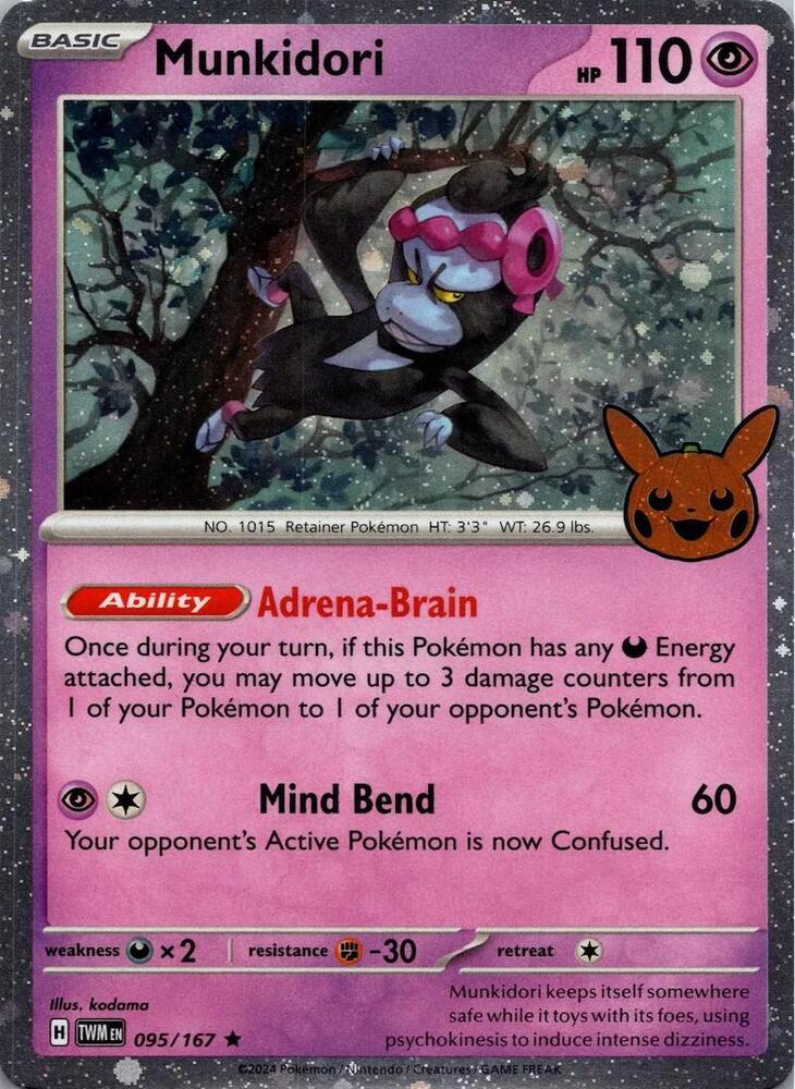 Munkidori 095/167 (Trick or Trade BOOster Bundle 2024)  - Holofoil | Good Games Adelaide SA