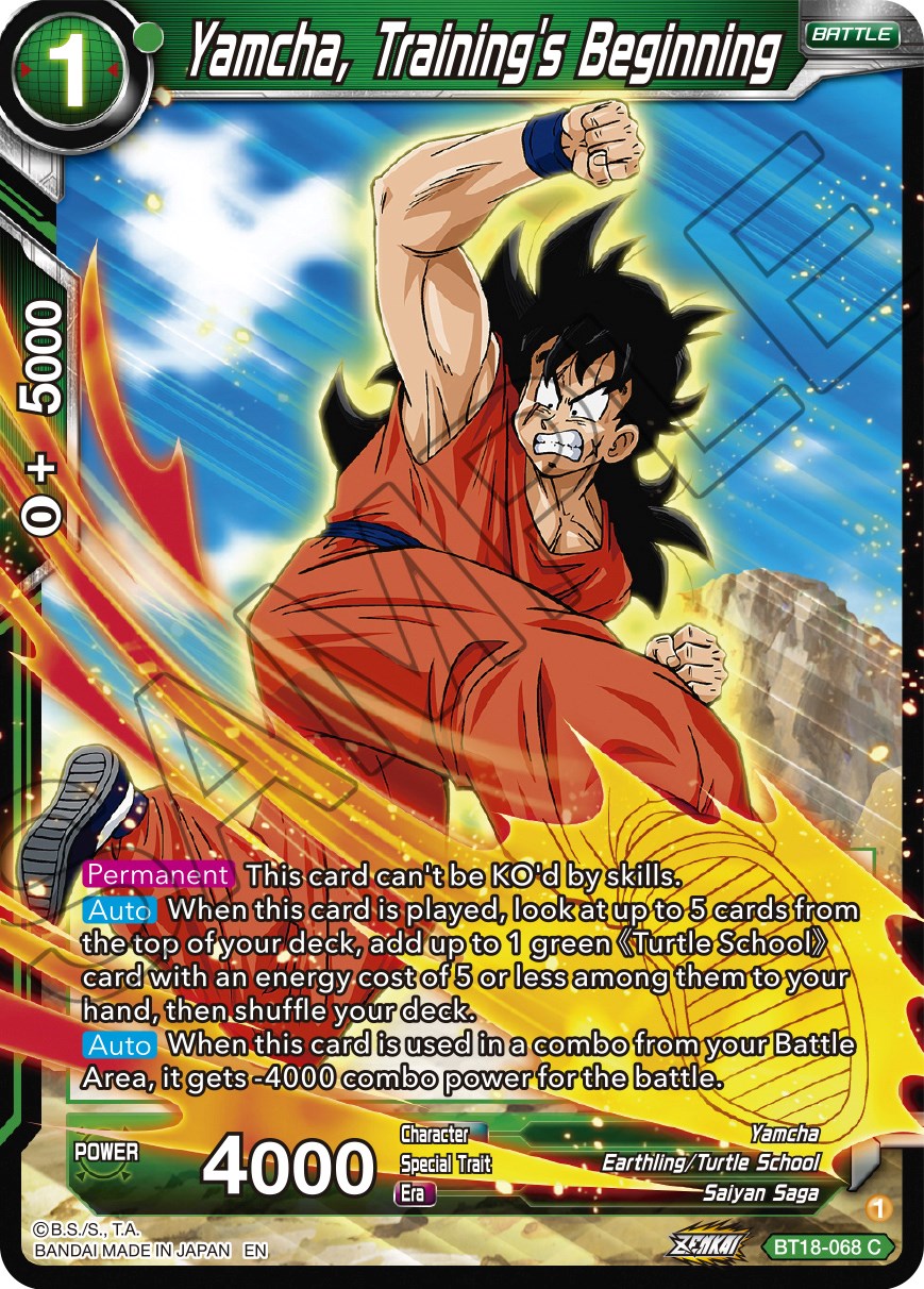 Yamcha, Training's Beginning (BT18-068) [Dawn of the Z-Legends] | Good Games Adelaide SA