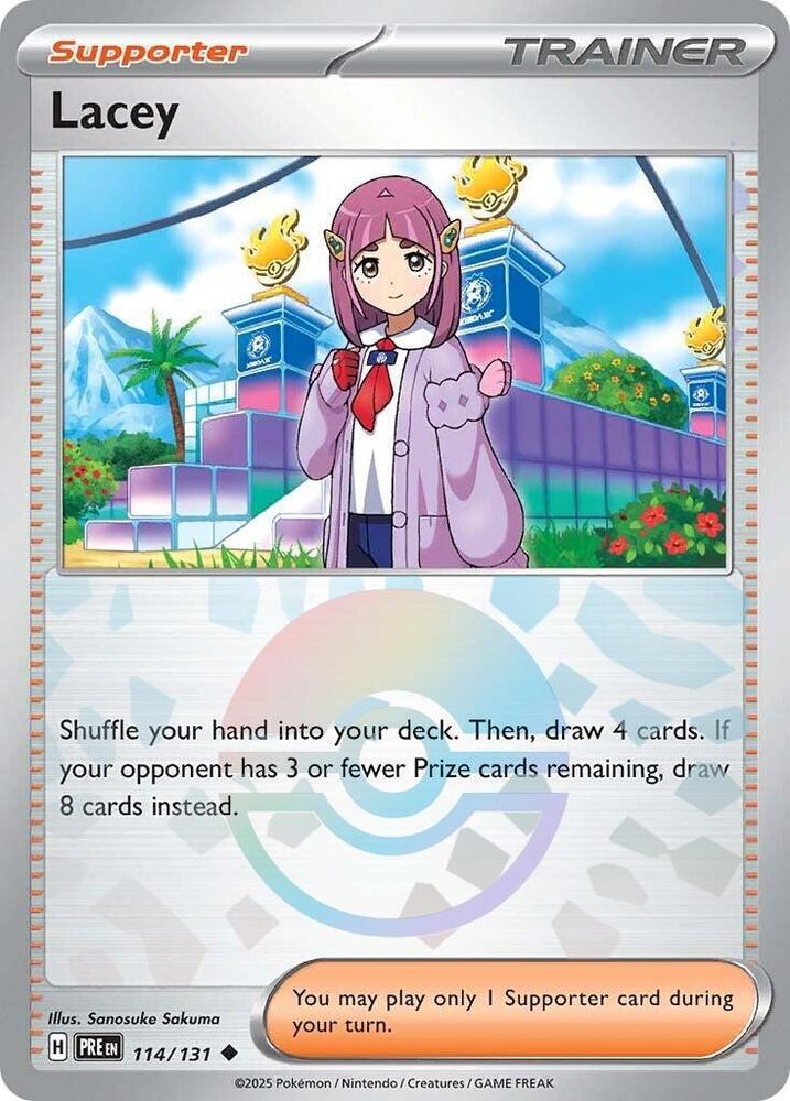 Lacey 114/131 (SV: Prismatic Evolutions)  - Poke Ball Holofoil | Good Games Adelaide SA