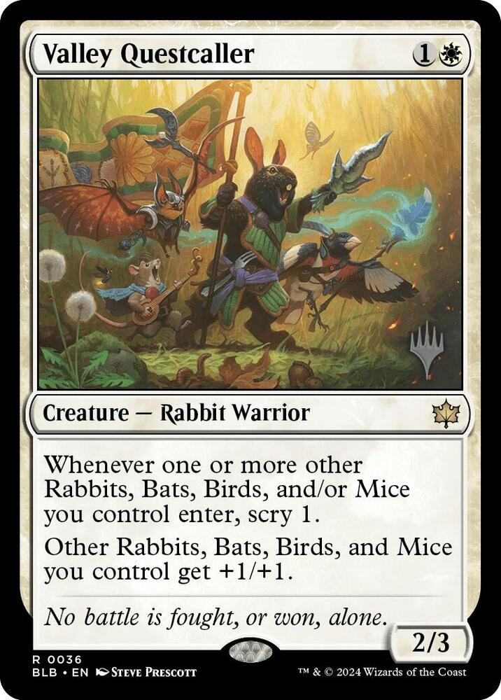 Valley Questcaller 36 (Promo Pack: Bloomburrow)  - Foil | Good Games Adelaide SA