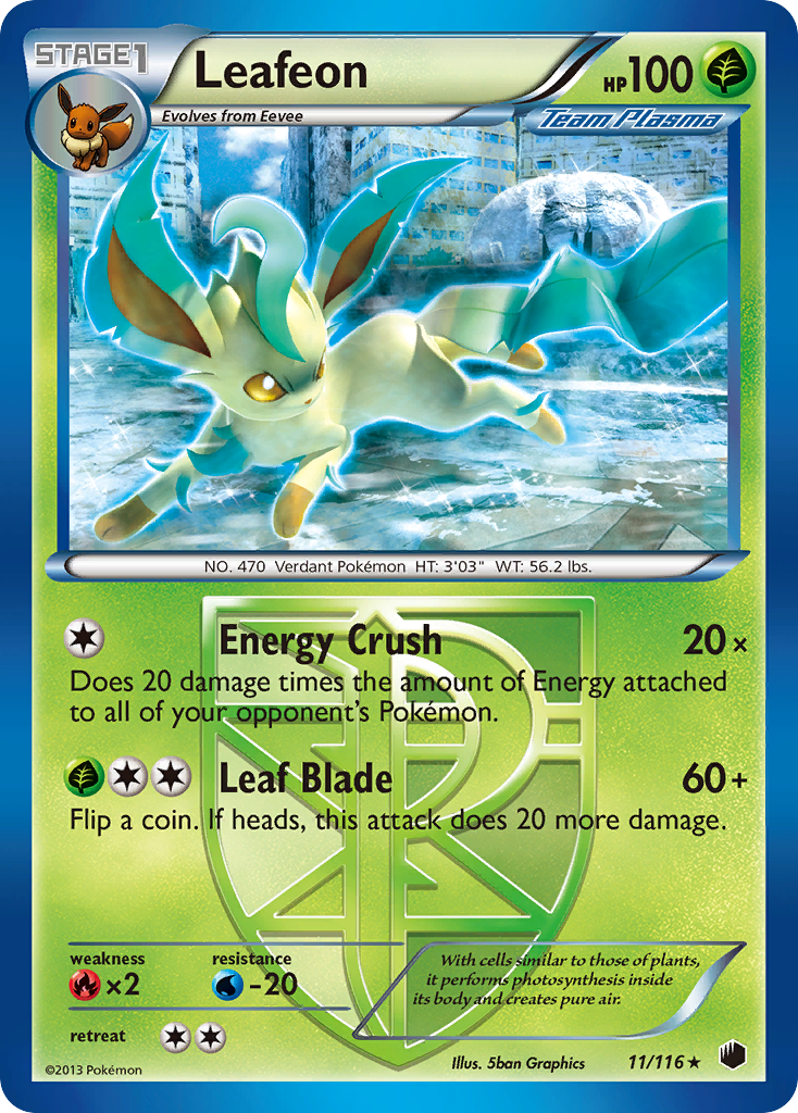 Leafeon (11/116) [Black & White: Plasma Freeze] | Good Games Adelaide SA