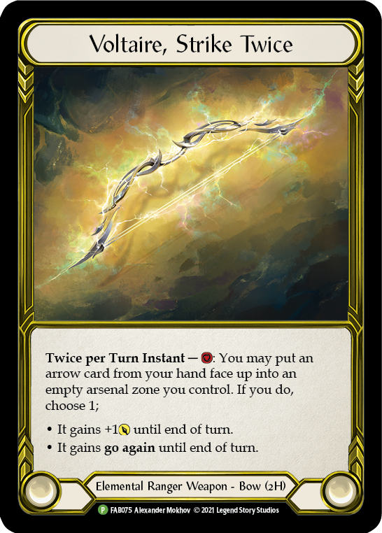 Voltaire, Strike Twice (Golden) [FAB075] (Promo)  Cold Foil | Good Games Adelaide SA