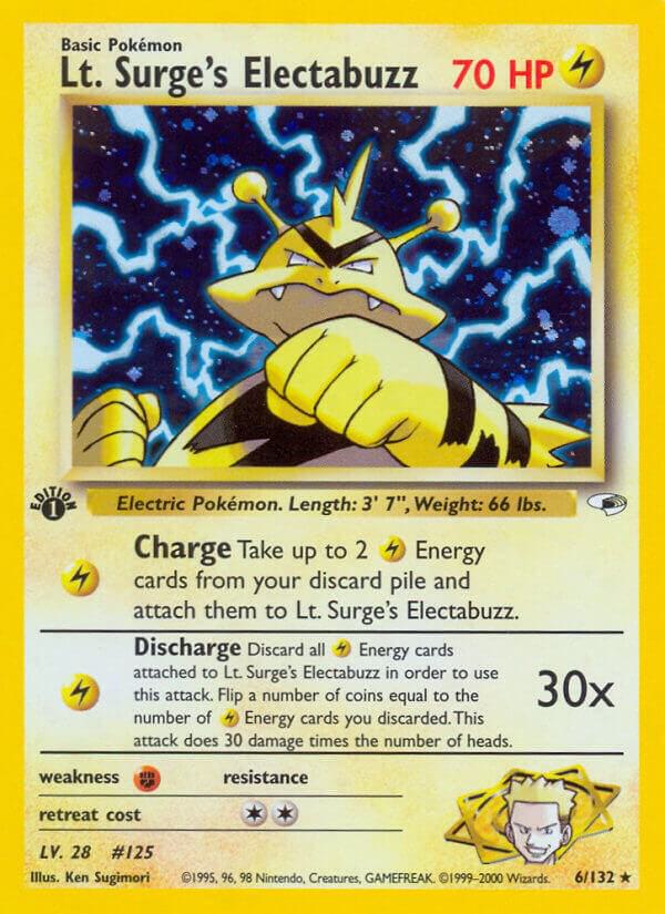Lt. Surge's Electabuzz 006/132 (Gym Heroes)  - 1st Edition Holofoil | Good Games Adelaide SA