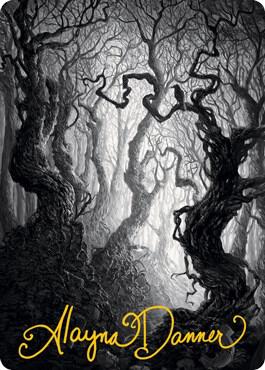 Forest Art Card 80 81 Gold Stamped Signature 80 (Art Series: Innistrad: Midnight Hunt)  | Good Games Adelaide SA
