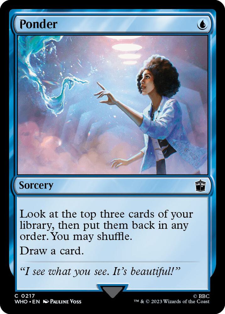 Ponder 217 (Universes Beyond: Doctor Who)  - Foil | Good Games Adelaide SA