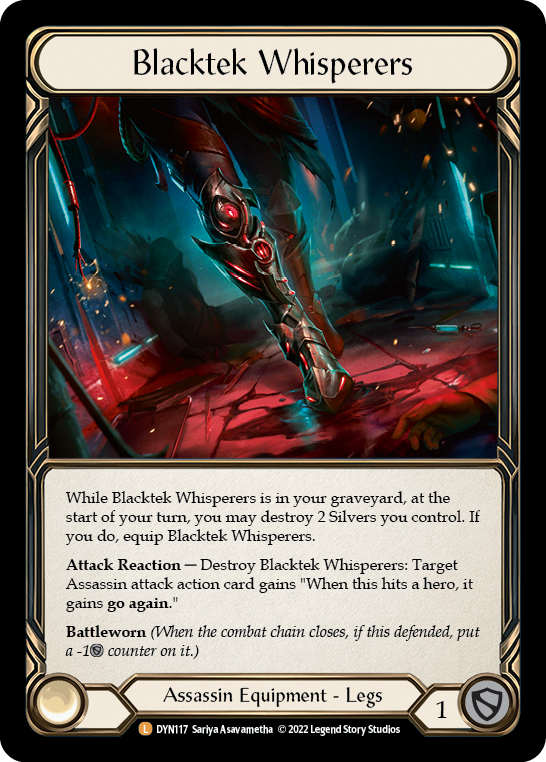 Blacktek Whisperers [DYN117] (Dynasty)  Rainbow Foil | Good Games Adelaide SA