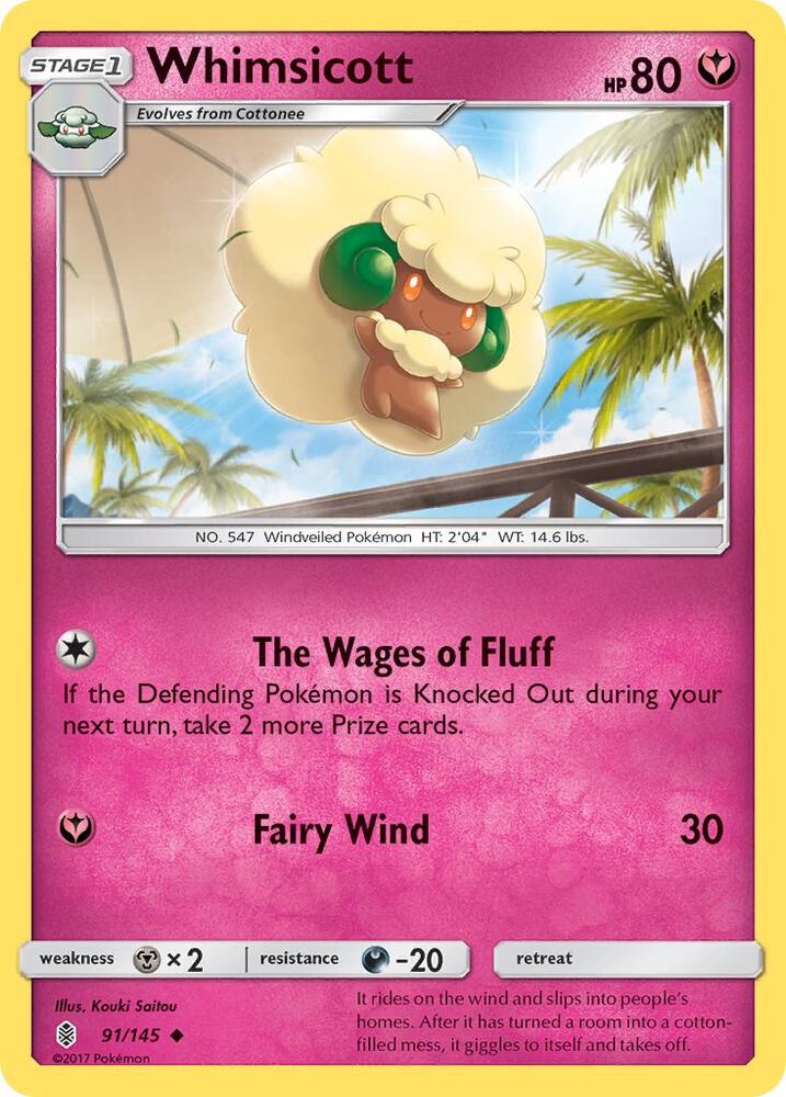 Whimsicott 91/145 (SM - Guardians Rising)  | Good Games Adelaide SA