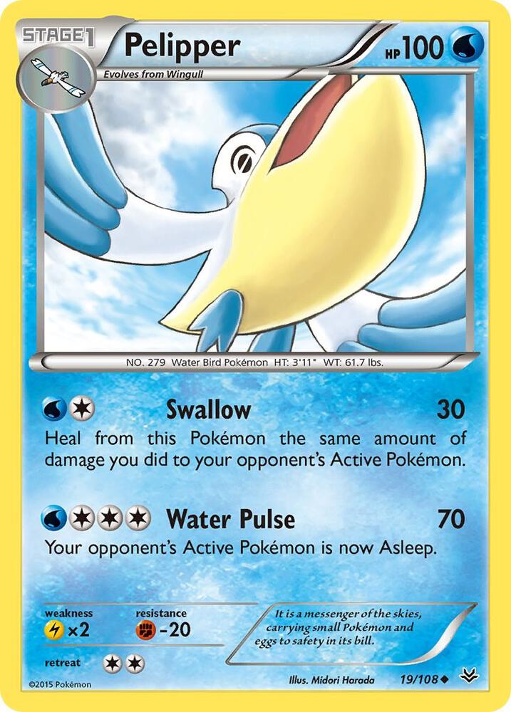 Pelipper 19/108 (XY - Roaring Skies)  | Good Games Adelaide SA