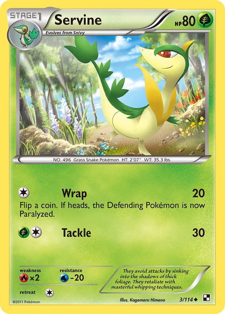 Servine 3/114 (Black and White)  - Reverse Holofoil | Good Games Adelaide SA