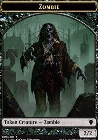Zombie (005) // Gold (010) Double-sided Token [Commander 2017 Tokens] | Good Games Adelaide SA