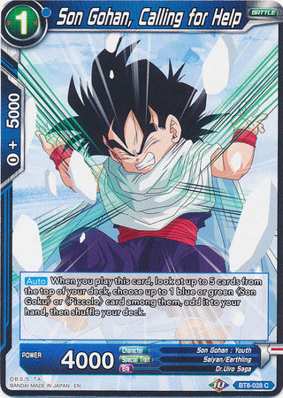 Son Gohan, Calling for Help [BT8-028] | Good Games Adelaide SA