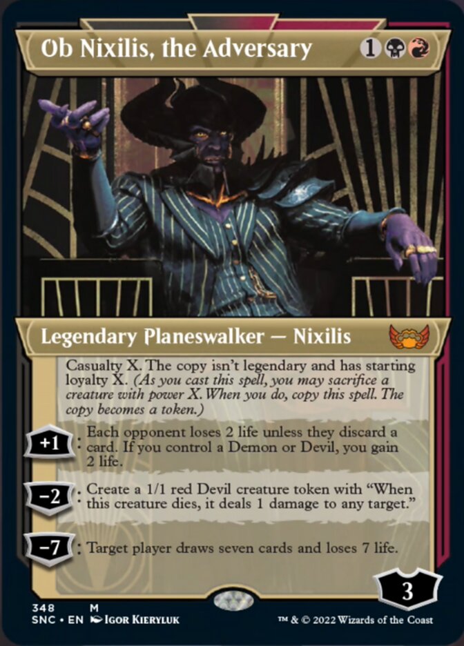 Ob Nixilis, the Adversary (Showcase Art Deco) [Streets of New Capenna] | Good Games Adelaide SA