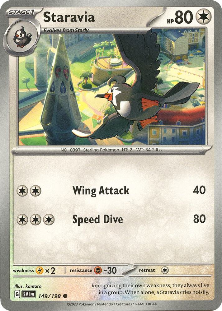 Staravia 149/198 (SV01: Scarlet & Violet Base Set)  | Good Games Adelaide SA