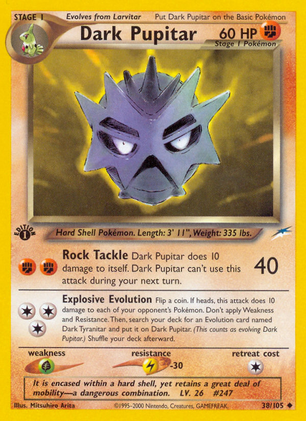 Dark Pupitar (38/105) [Neo Destiny 1st Edition] | Good Games Adelaide SA
