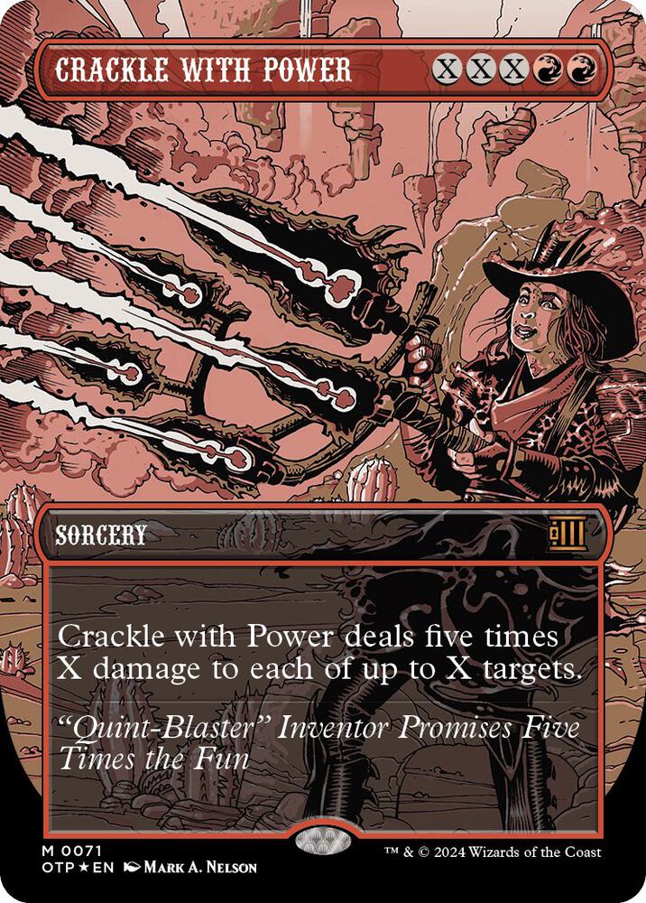 Crackle with Power 71 (Outlaws of Thunder Junction: Breaking News)  - Foil | Good Games Adelaide SA