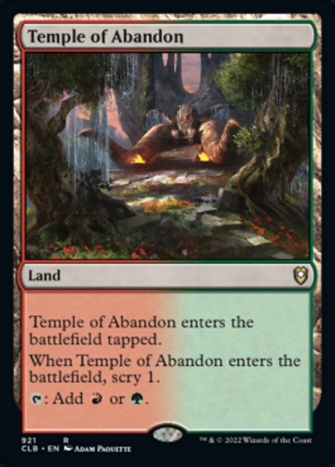 Temple of Abandon [Commander Legends: Battle for Baldur's Gate] | Good Games Adelaide SA