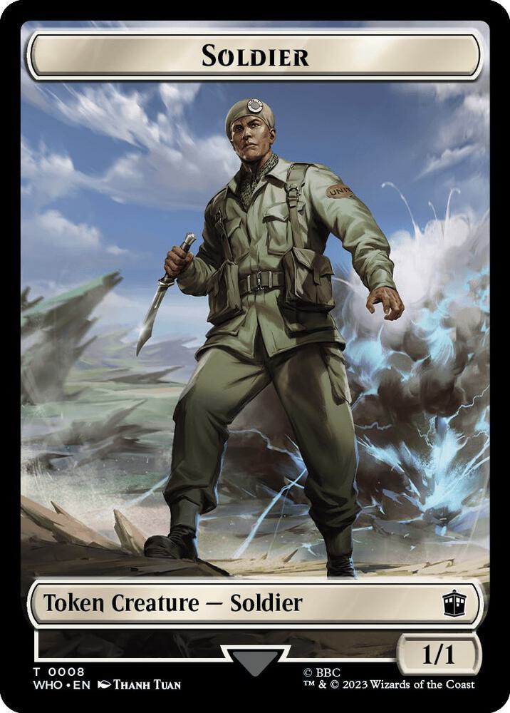 Soldier Mark of the Rani Double Sided Token 8 // 15 (Universes Beyond: Doctor Who)  - Foil | Good Games Adelaide SA