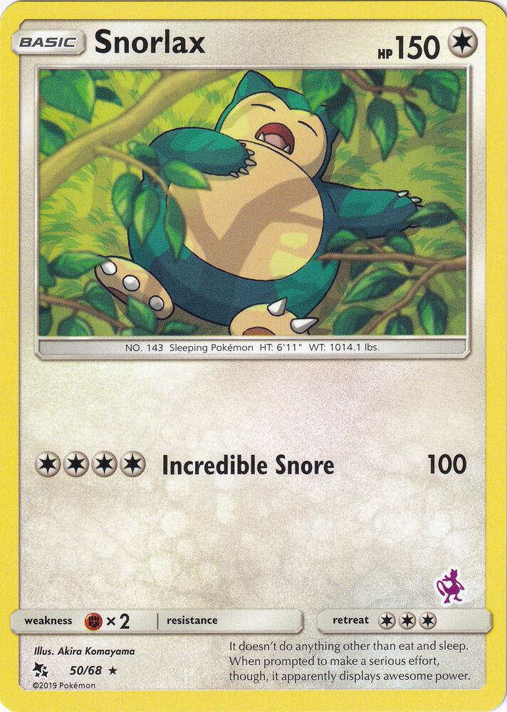 Snorlax 50 68 Mewtwo Stamped 050/068 (Battle Academy)  | Good Games Adelaide SA