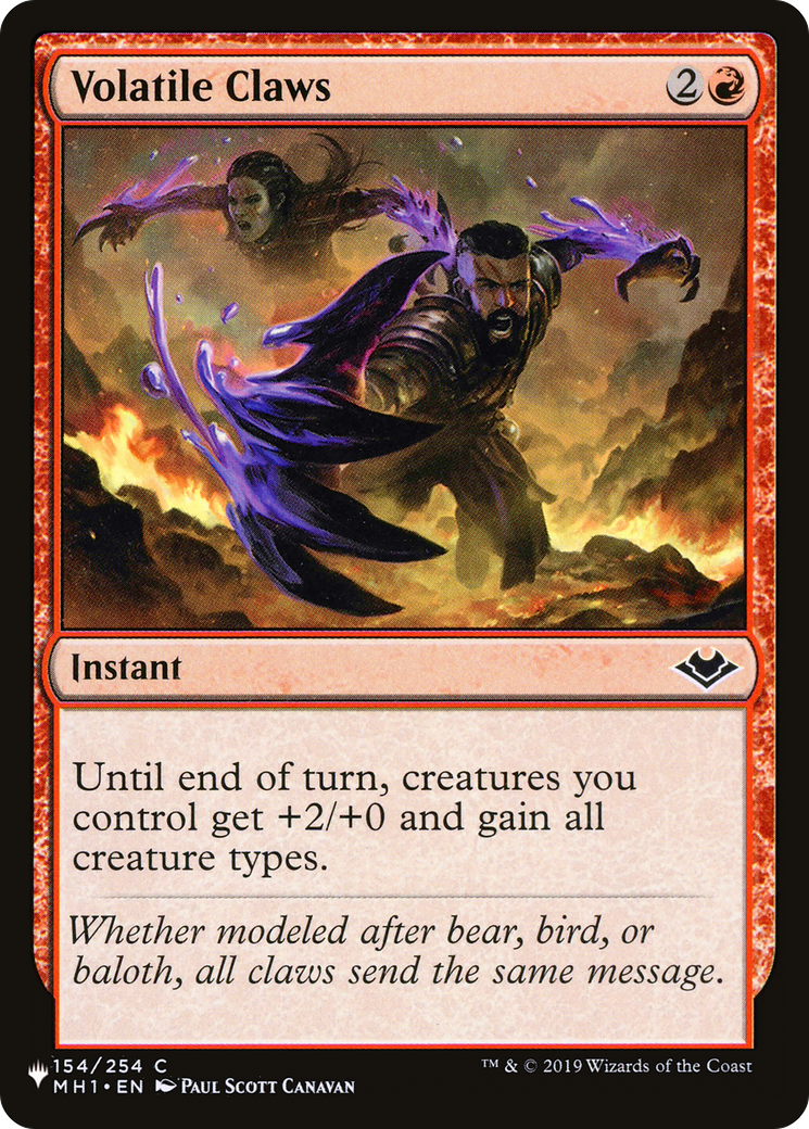Volatile Claws [The List Reprints] | Good Games Adelaide SA
