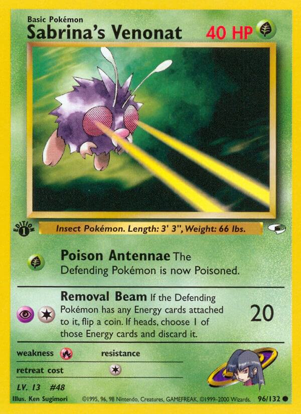 Sabrinas Venonat 096/132 (Gym Heroes)  - 1st Edition | Good Games Adelaide SA