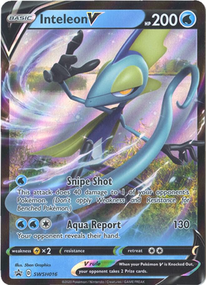 Inteleon V SWSH016 (SWSH: Sword & Shield Promo Cards)  - Holofoil | Good Games Adelaide SA