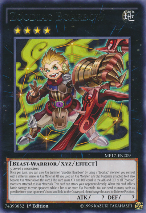 Zoodiac Boarbow [MP17-EN209] Rare | Good Games Adelaide SA