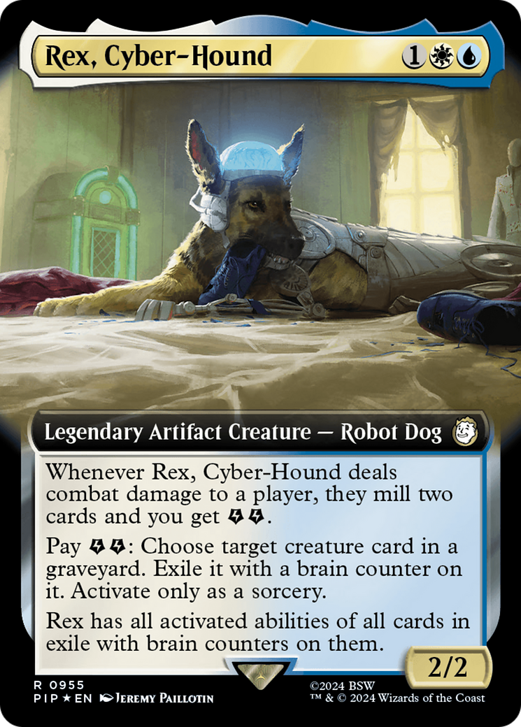 Rex, Cyber-Hound (Extended Art) (Surge Foil) [Fallout] | Good Games Adelaide SA