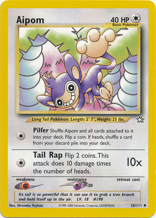 Aipom (26/111) [Neo Genesis Unlimited] | Good Games Adelaide SA