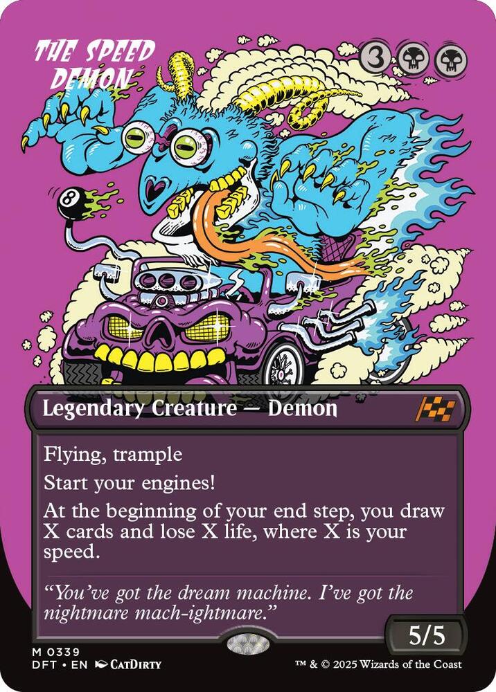 The Speed Demon Borderless 339 (Aetherdrift)  - Foil | Good Games Adelaide SA