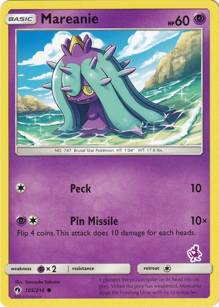 Mareanie 105 214 Mewtwo Stamped 105/214 (Battle Academy)  | Good Games Adelaide SA