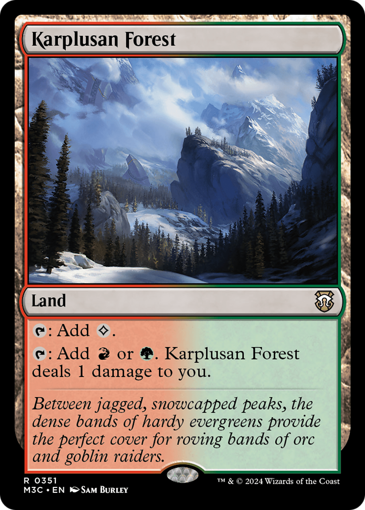 Karplusan Forest (Ripple Foil) [Modern Horizons 3 Commander] | Good Games Adelaide SA