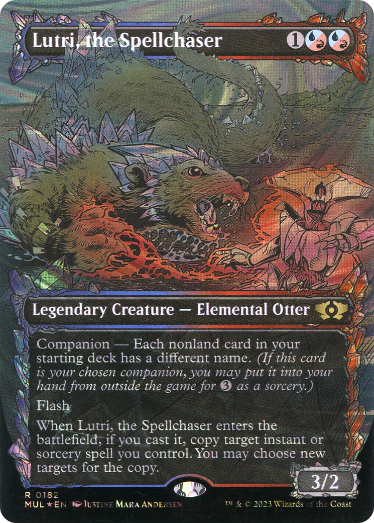 Lutri, the Spellchaser (Borderless) (Halo Foil) [Multiverse Legends] | Good Games Adelaide SA