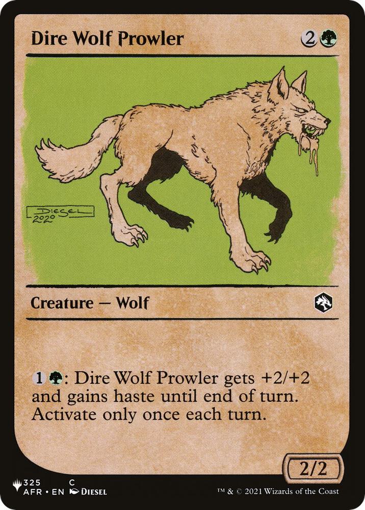 Dire Wolf Prowler Showcase 325/281 (The List Reprints)  | Good Games Adelaide SA