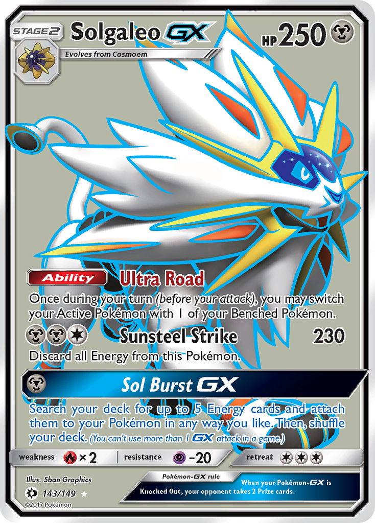 Solgaleo GX (143/149) [Sun & Moon: Base Set] | Good Games Adelaide SA