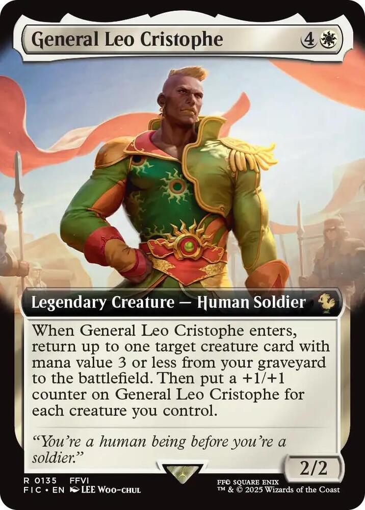 General Leo Cristophe Extended Art 135 (Commander: FINAL FANTASY)  - Extended Art | Good Games Adelaide SA