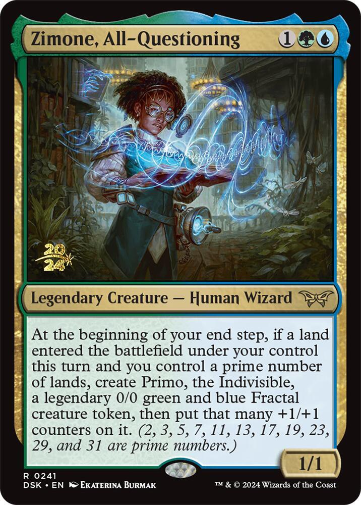 Zimone All Questioning 241 (Prerelease Cards)  - Foil | Good Games Adelaide SA