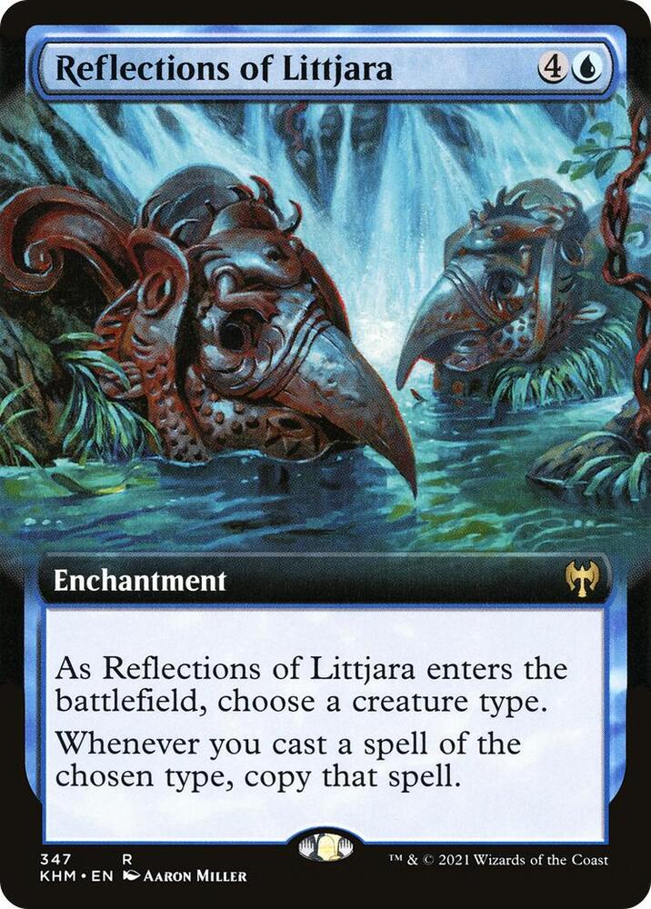 Reflections of Littjara 347 (Kaldheim)  - Extended Art Foil | Good Games Adelaide SA