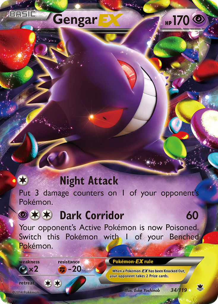 Gengar EX (34/119) [XY: Phantom Forces] | Good Games Adelaide SA