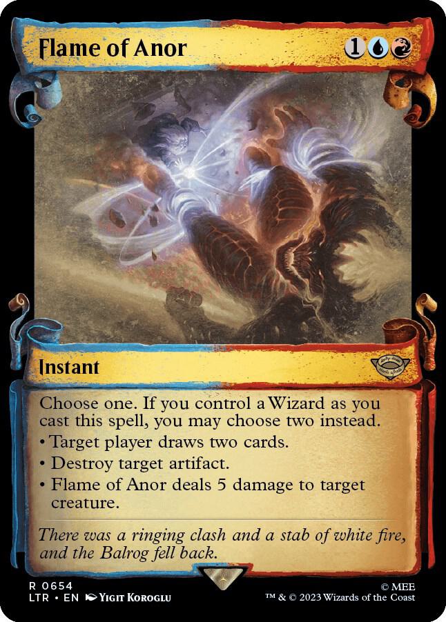 Flame of Anor 654 (Universes Beyond: The Lord of the Rings: Tales of Middle-earth)  - Showcase Scroll Foil | Good Games Adelaide SA