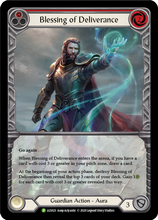 Blessing of Deliverance (Red) [LGS023] (Promo)  Rainbow Foil | Good Games Adelaide SA